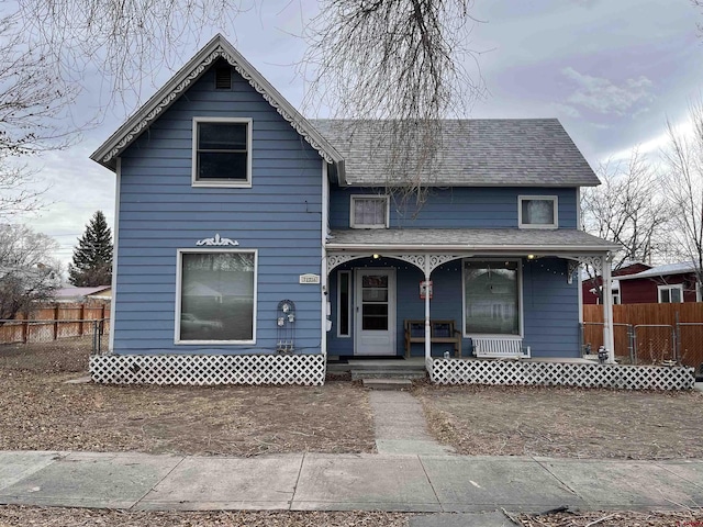 view of front of house with covered porch