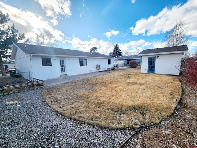 rear view of property with a patio area