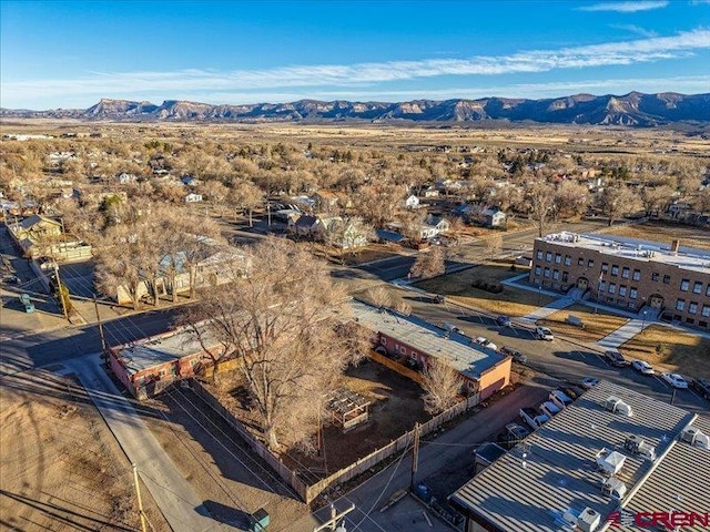 bird's eye view featuring a mountain view