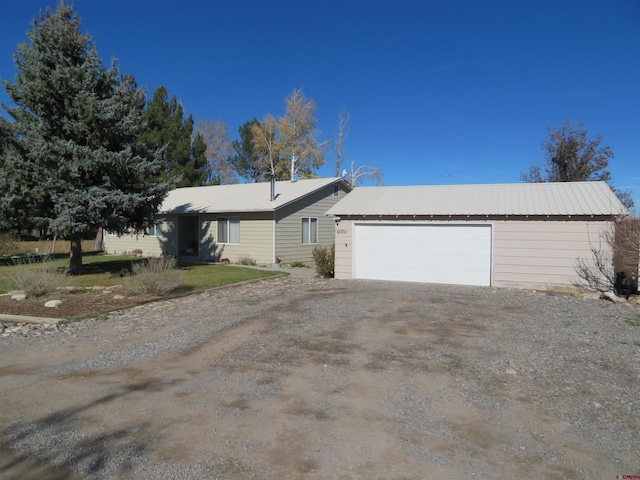 exterior space featuring a garage