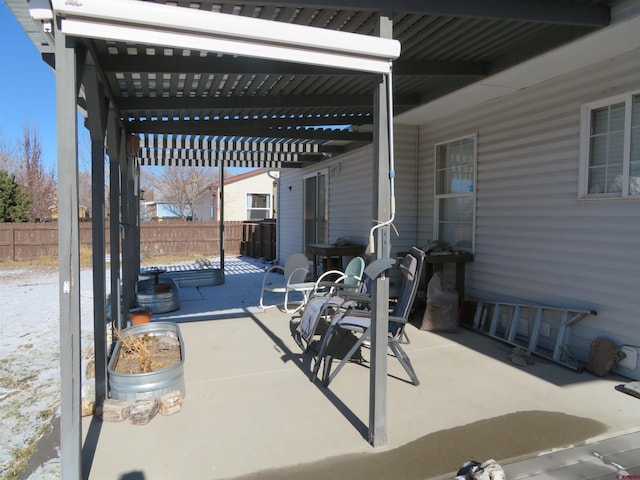 view of patio / terrace with a pergola