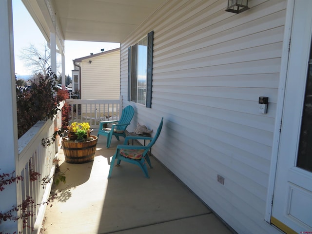 balcony with covered porch