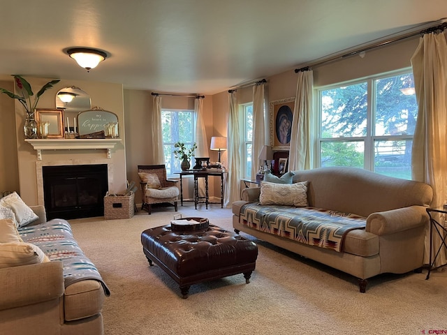 view of carpeted living room