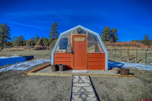 view of outbuilding