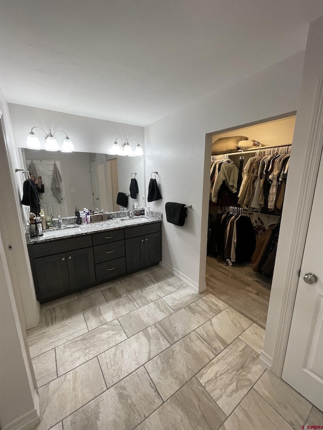 bathroom featuring vanity