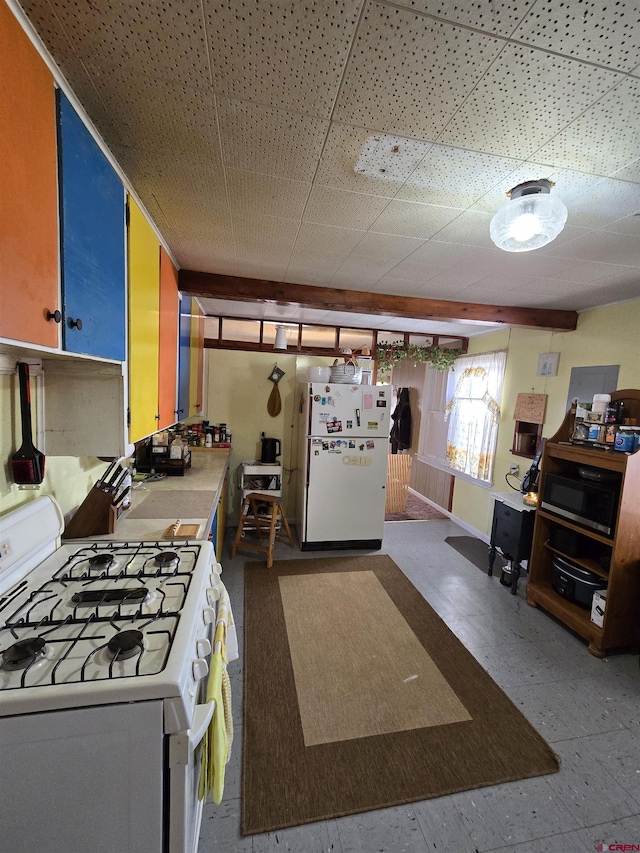 kitchen featuring white appliances