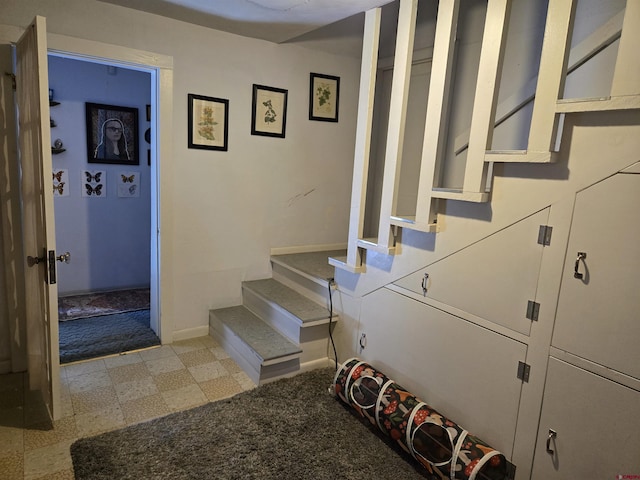 view of stairway