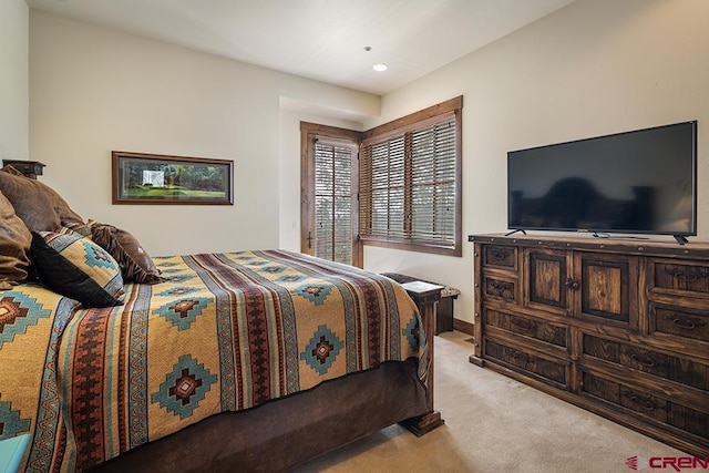 view of carpeted bedroom