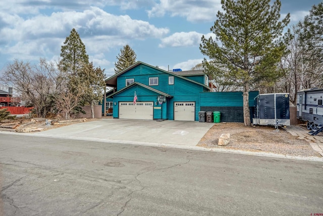 view of front facade with a garage