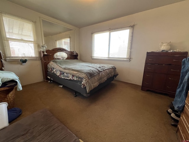 bedroom with carpet