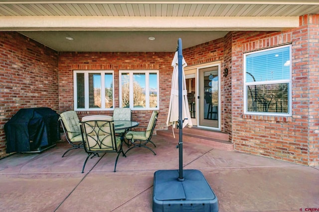 view of patio / terrace featuring grilling area