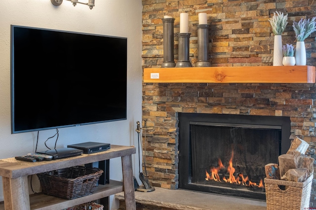 room details with a fireplace