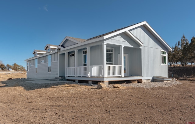 view of front of home with a porch