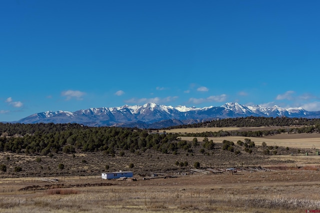 property view of mountains with a rural view