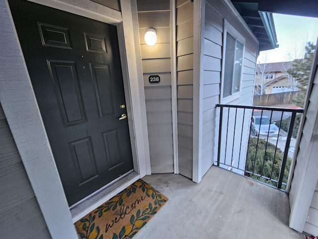 view of doorway to property