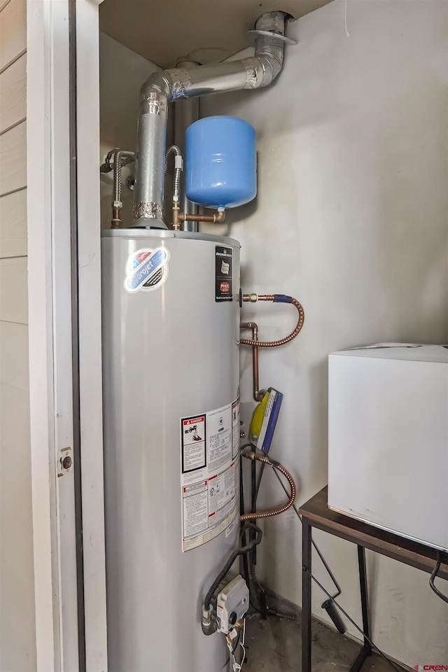 utilities featuring gas water heater