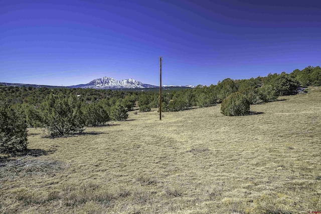 exterior space featuring a rural view and a mountain view