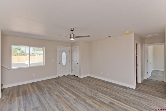 670 Nuvue St Cyprus Floorplan, Cyprus Floorplan, Delta, CO 81416 - foyer featuring wood finished floors and ceiling fan