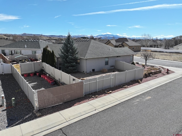 exterior space with a residential view