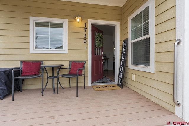 view of doorway to property