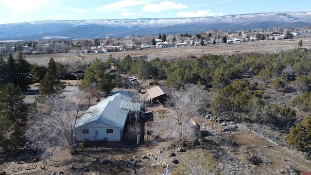 aerial view featuring a mountain view