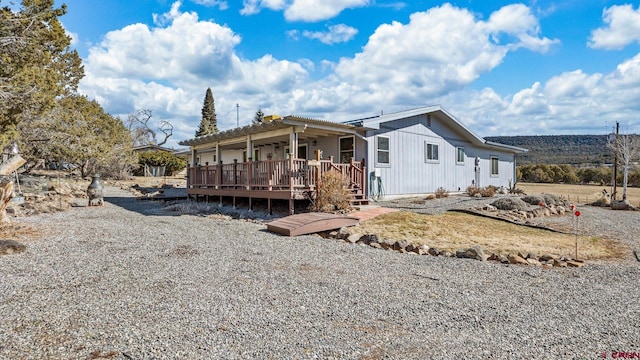 view of front of house featuring a deck