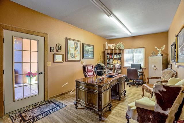 office featuring light wood-style floors