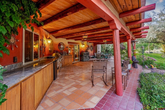 view of patio with outdoor dining space