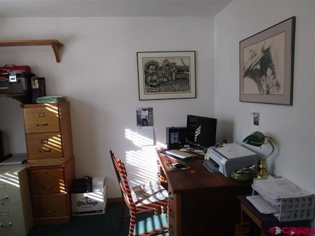 view of home office