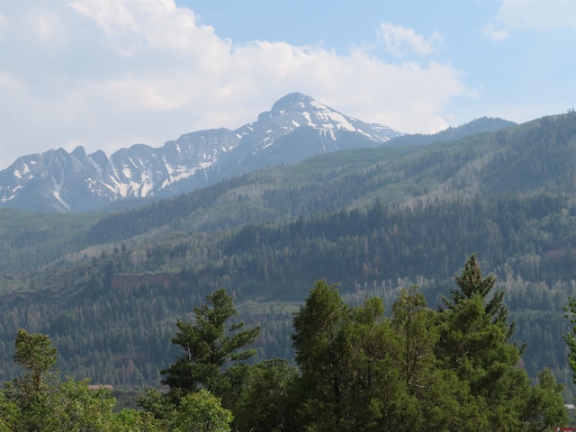 property view of mountains with a view of trees