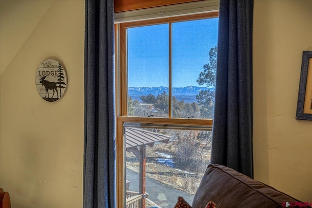 interior details with a mountain view