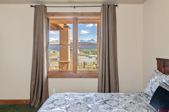 bedroom with carpet