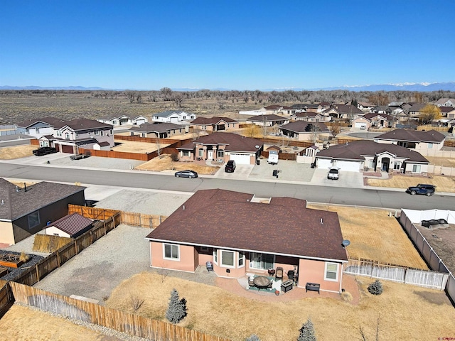 drone / aerial view featuring a residential view