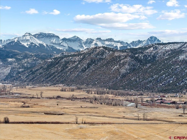 mountain view with a rural view