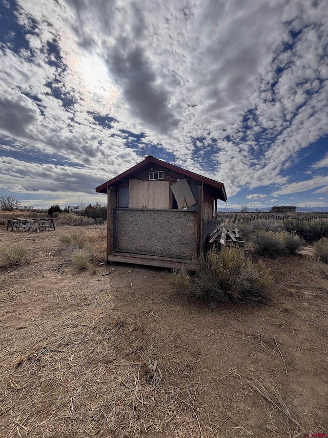 view of shed