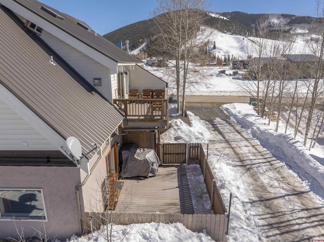 exterior space with a mountain view