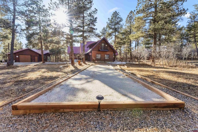 view of front of home with a garage and driveway