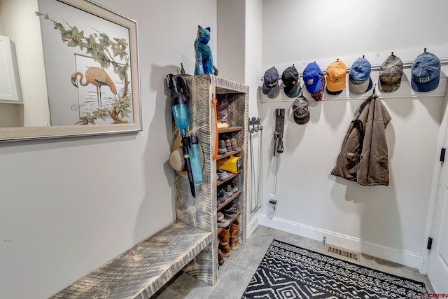 mudroom featuring visible vents