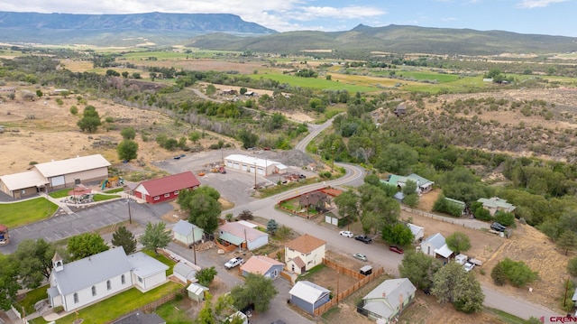 aerial view featuring a mountain view