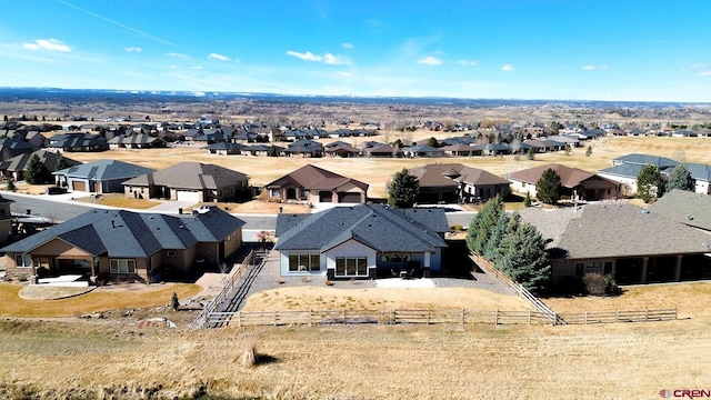 aerial view featuring a residential view