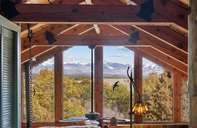 room details with a mountain view