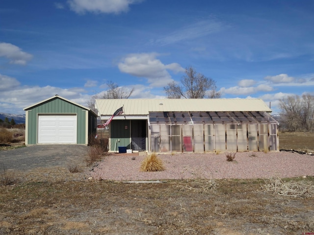 exterior space with an outdoor structure