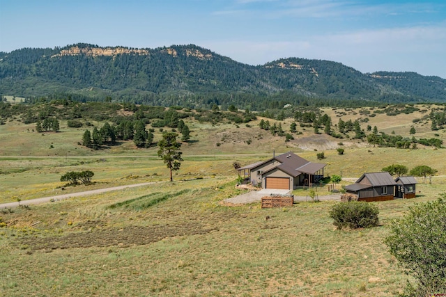 mountain view with a rural view