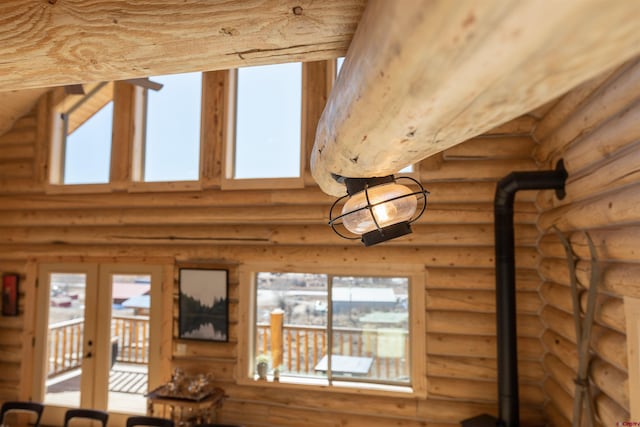 interior space featuring french doors