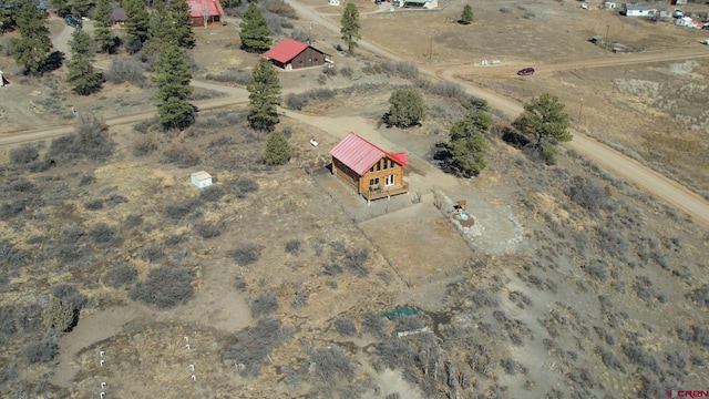 aerial view with a rural view