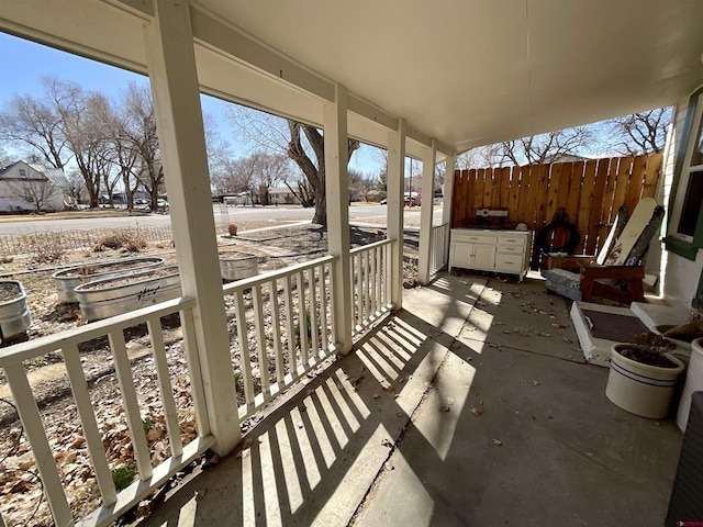 balcony with covered porch