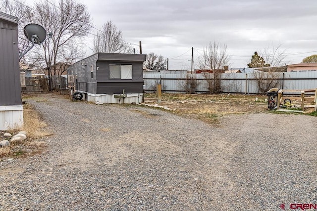 exterior space with fence