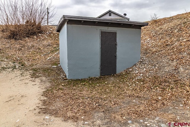 view of shed