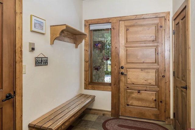 entryway with baseboards