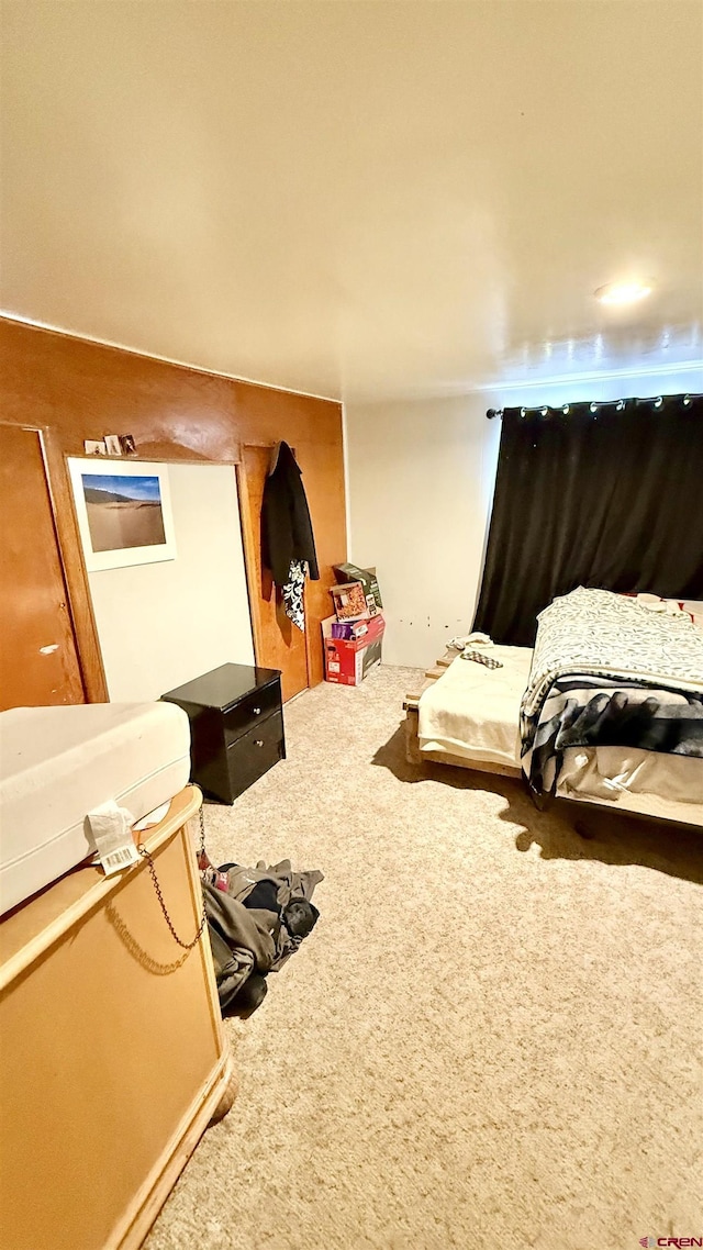 bedroom featuring carpet flooring